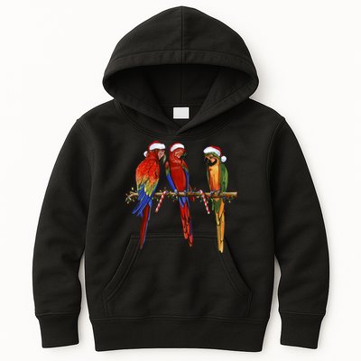 Christmas Parrots Kids Hoodie