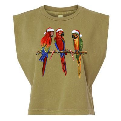 Christmas Parrots Garment-Dyed Women's Muscle Tee