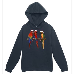 Christmas Parrots Urban Pullover Hoodie