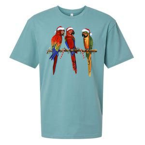 Christmas Parrots Sueded Cloud Jersey T-Shirt