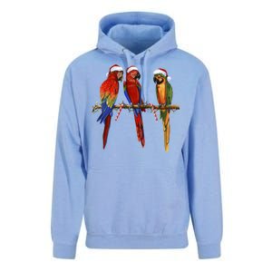 Christmas Parrots Unisex Surf Hoodie