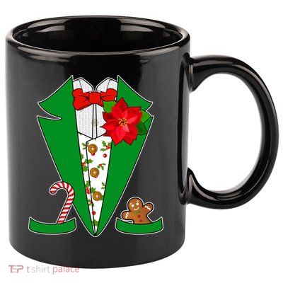 Christmas Party Tuxedo Suit Top 11oz C Handle Ceramic Mug