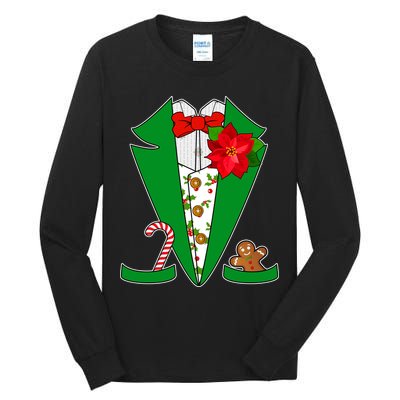 Christmas Party Tuxedo Suit Top Tall Long Sleeve T-Shirt