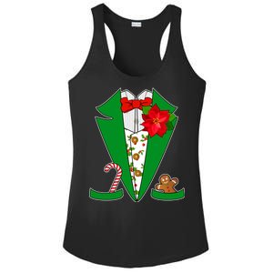 Christmas Party Tuxedo Suit Top Ladies PosiCharge Competitor Racerback Tank