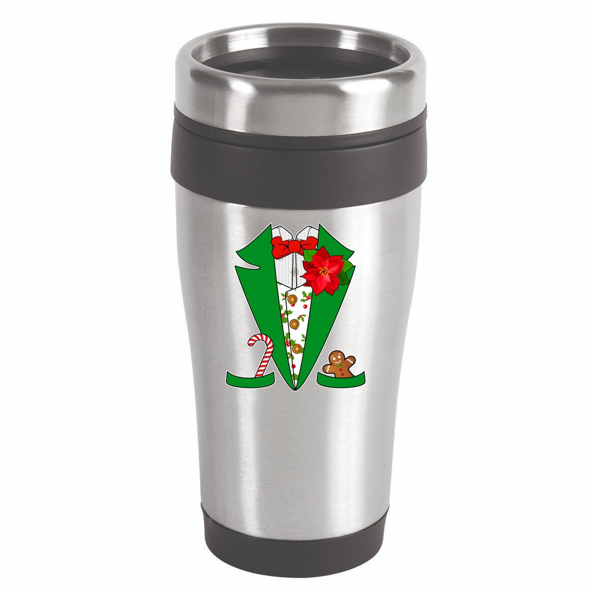 Christmas Party Tuxedo Suit Top 16oz Travel Tumbler