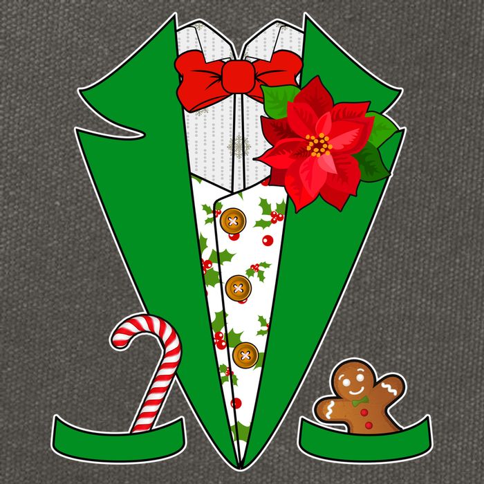 Christmas Party Tuxedo Suit Top Cotton Canvas Backpack