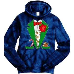 Christmas Party Tuxedo Suit Top Tie Dye Hoodie