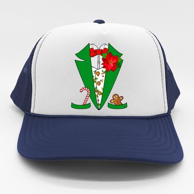 Christmas Party Tuxedo Suit Top Trucker Hat