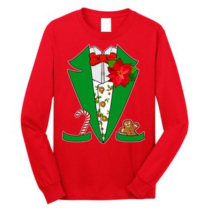 Christmas Party Tuxedo Suit Top Long Sleeve Shirt