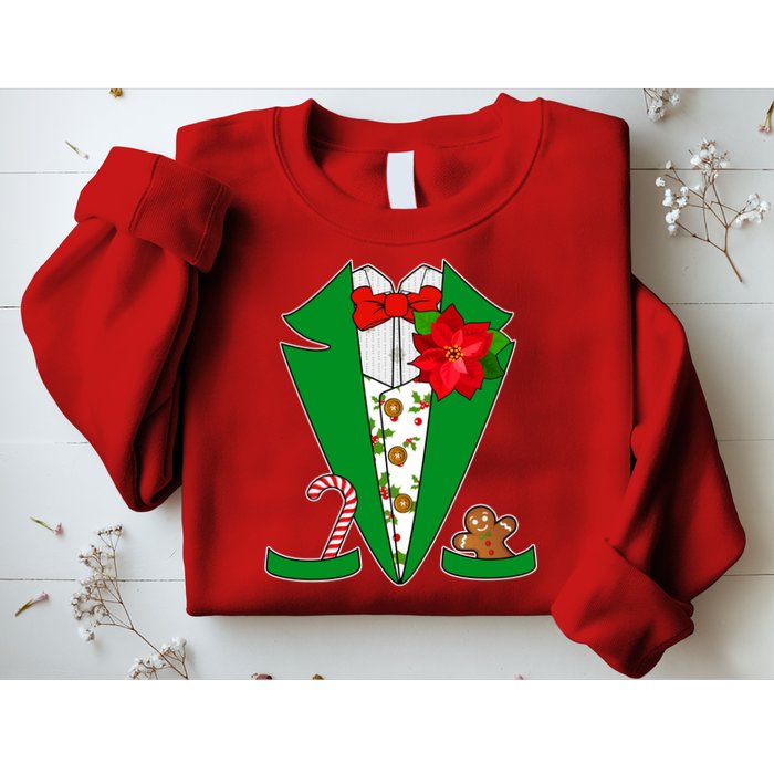 Christmas Party Tuxedo Suit Top Sweatshirt
