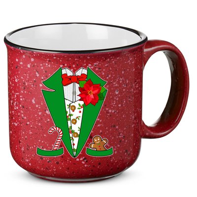 Christmas Party Tuxedo Suit Top 15oz Campfire Ceramic Mug
