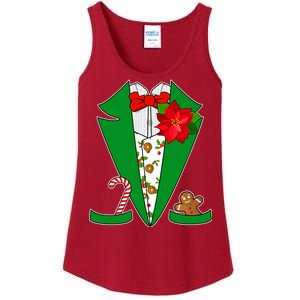 Christmas Party Tuxedo Suit Top Ladies Essential Tank