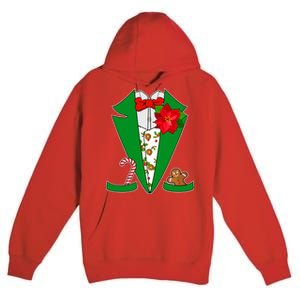 Christmas Party Tuxedo Suit Top Premium Pullover Hoodie