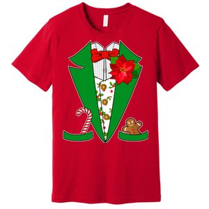 Christmas Party Tuxedo Suit Top Premium T-Shirt