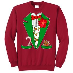 Christmas Party Tuxedo Suit Top Tall Sweatshirt