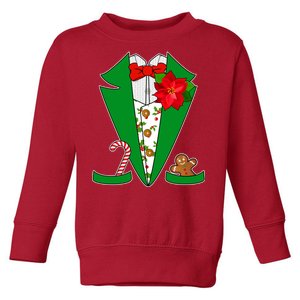 Christmas Party Tuxedo Suit Top Toddler Sweatshirt