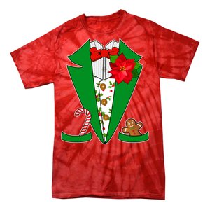 Christmas Party Tuxedo Suit Top Tie-Dye T-Shirt