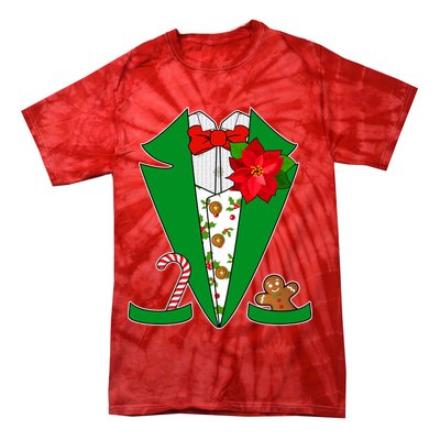 Christmas Party Tuxedo Suit Top Tie-Dye T-Shirt