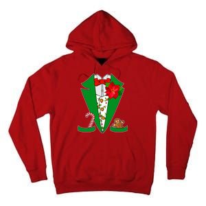 Christmas Party Tuxedo Suit Top Tall Hoodie