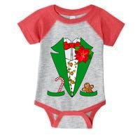 Christmas Party Tuxedo Suit Top Infant Baby Jersey Bodysuit