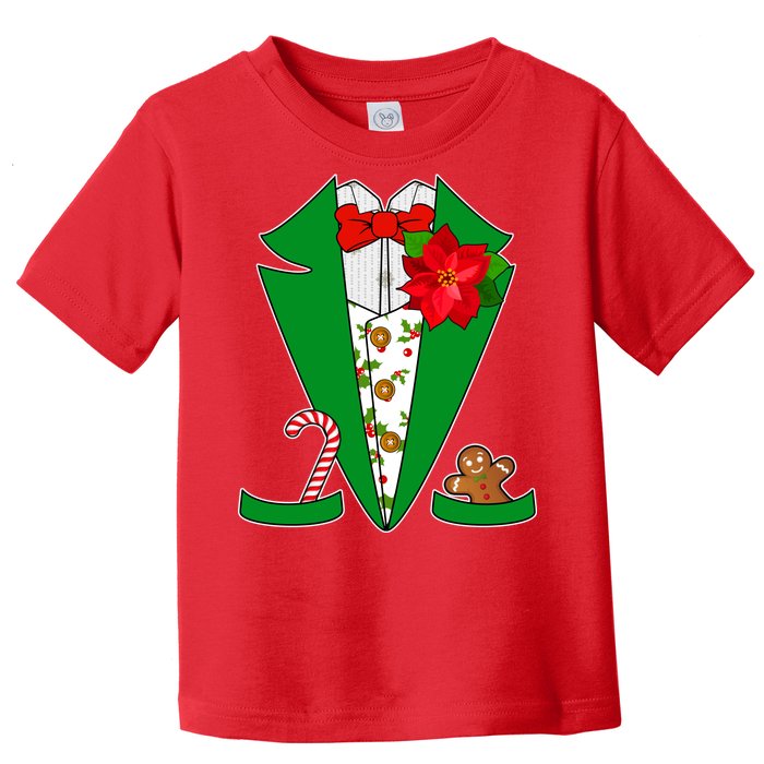 Christmas Party Tuxedo Suit Top Toddler T-Shirt