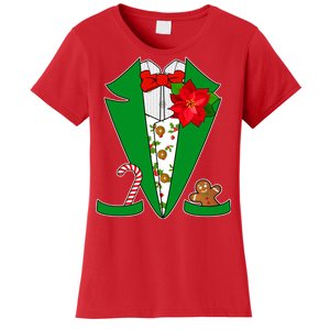 Christmas Party Tuxedo Suit Top Women's T-Shirt