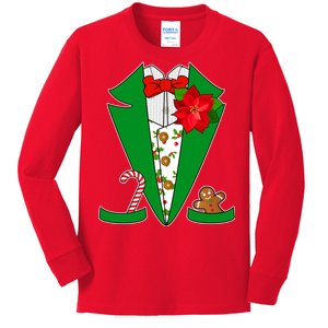 Christmas Party Tuxedo Suit Top Kids Long Sleeve Shirt