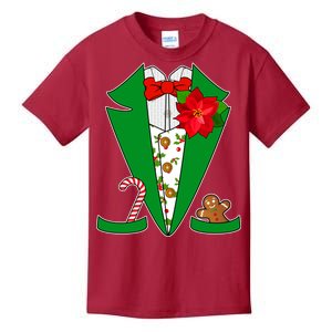 Christmas Party Tuxedo Suit Top Kids T-Shirt