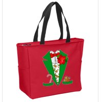 Christmas Party Tuxedo Suit Top Zip Tote Bag