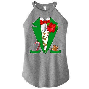 Christmas Party Tuxedo Suit Top Women's Perfect Tri Rocker Tank