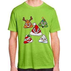 Christmas Poop Emoji Group Adult ChromaSoft Performance T-Shirt