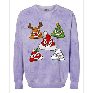 Christmas Poop Emoji Group Colorblast Crewneck Sweatshirt