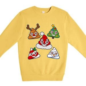 Christmas Poop Emoji Group Premium Crewneck Sweatshirt