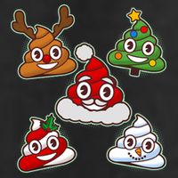 Christmas Poop Emoji Group Adult Drive Performance Visor