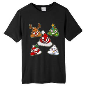 Christmas Poop Emoji Group Tall Fusion ChromaSoft Performance T-Shirt