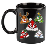 Christmas Poop Emoji Group 11oz C Handle Ceramic Mug