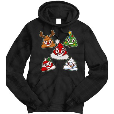 Christmas Poop Emoji Group Tie Dye Hoodie