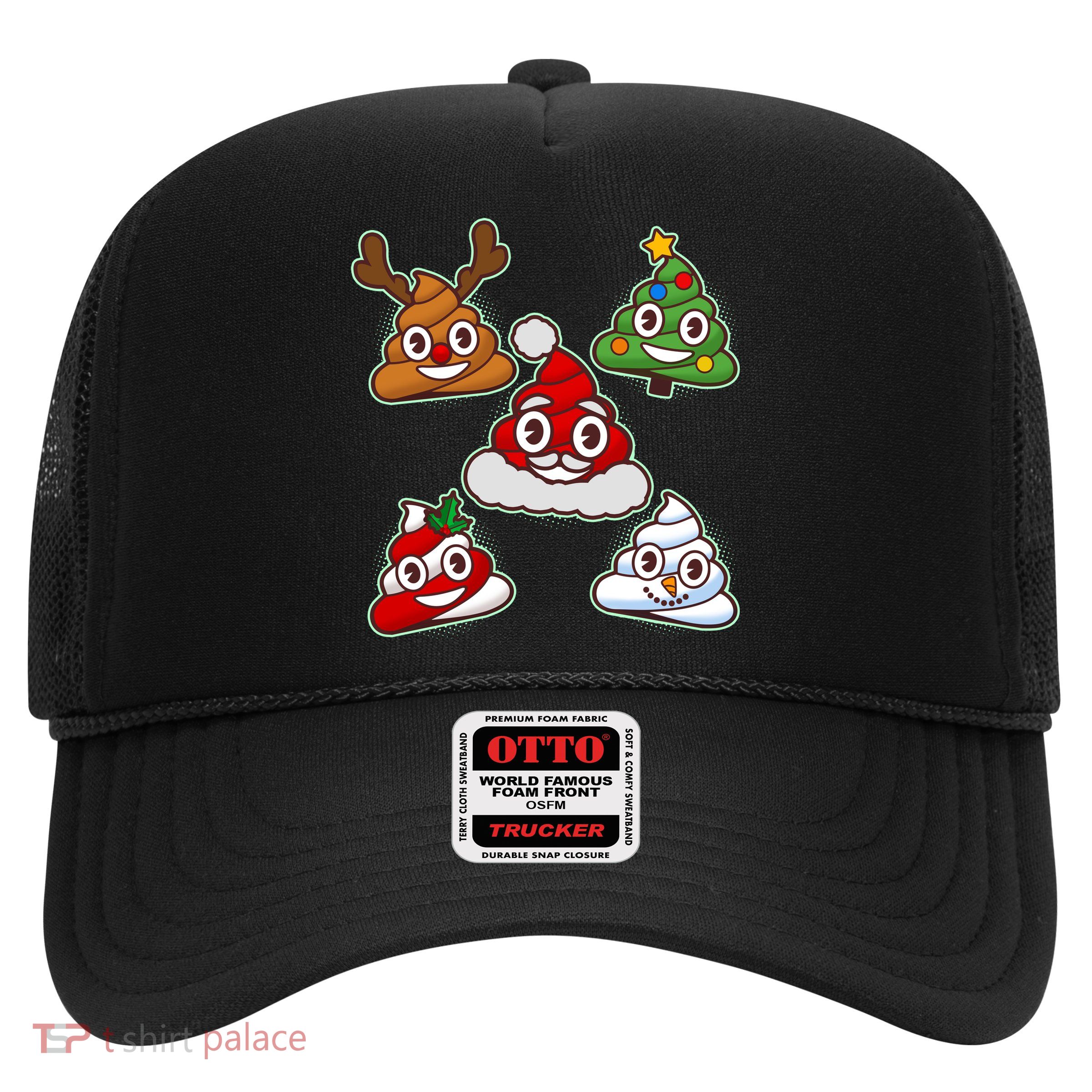 Christmas Poop Emoji Group Trucker Hat