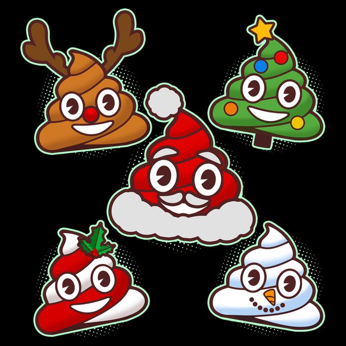 Christmas Poop Emoji Group Zip Tote Bag