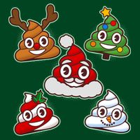 Christmas Poop Emoji Group Cooling Performance Crew T-Shirt