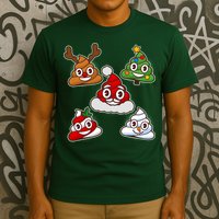 Christmas Poop Emoji Group T-Shirt