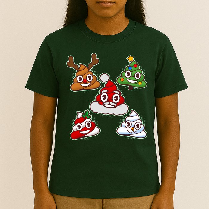 Christmas Poop Emoji Group T-Shirt