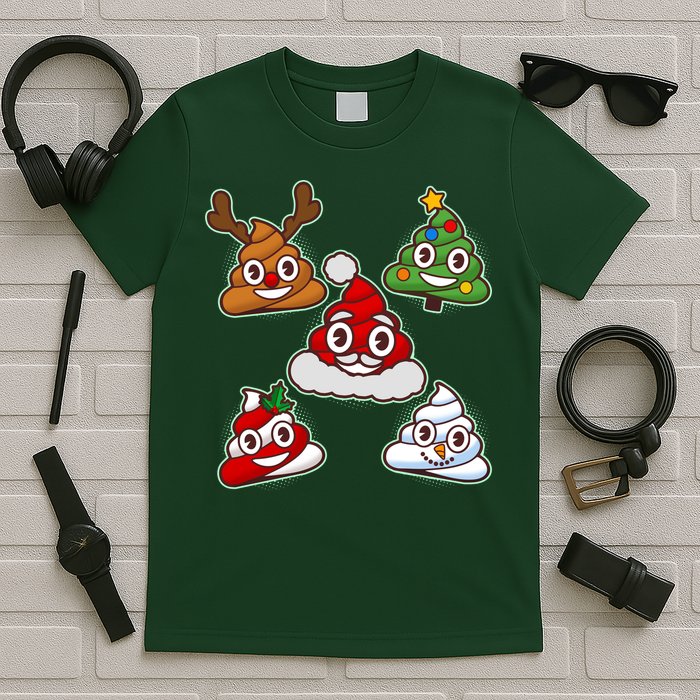 Christmas Poop Emoji Group T-Shirt