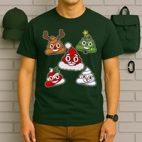 Christmas Poop Emoji Group T-Shirt