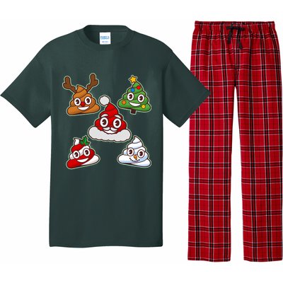 Christmas Poop Emoji Group Pajama Set