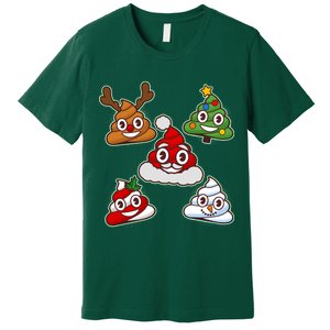 Christmas Poop Emoji Group Premium T-Shirt