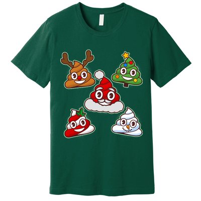 Christmas Poop Emoji Group Premium T-Shirt