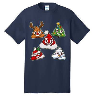 Christmas Poop Emoji Group Tall T-Shirt