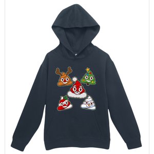 Christmas Poop Emoji Group Urban Pullover Hoodie