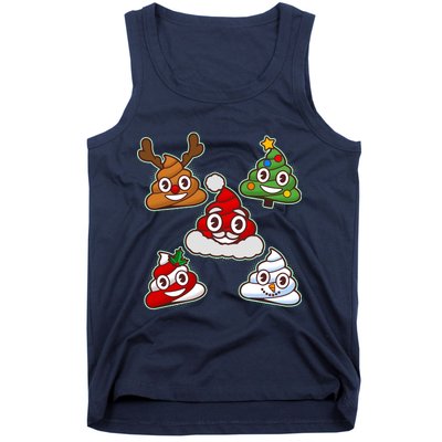 Christmas Poop Emoji Group Tank Top